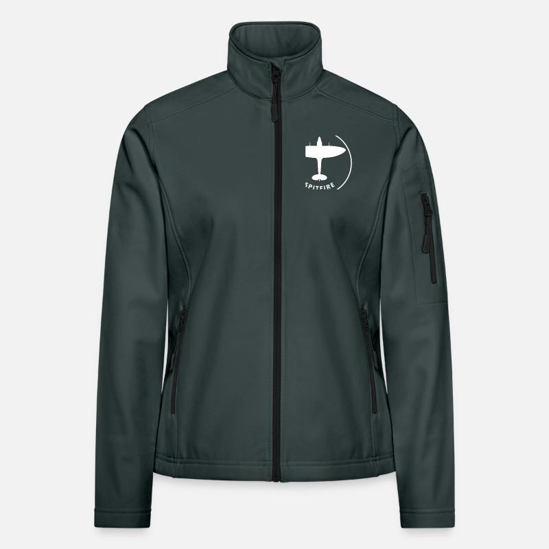 Spitfire-Jagdflugzeug Frauen Softshelljacke