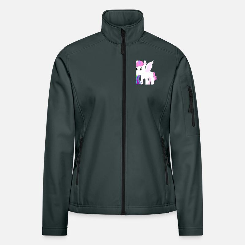 Licorne ailée Veste en tissu softshell Femme