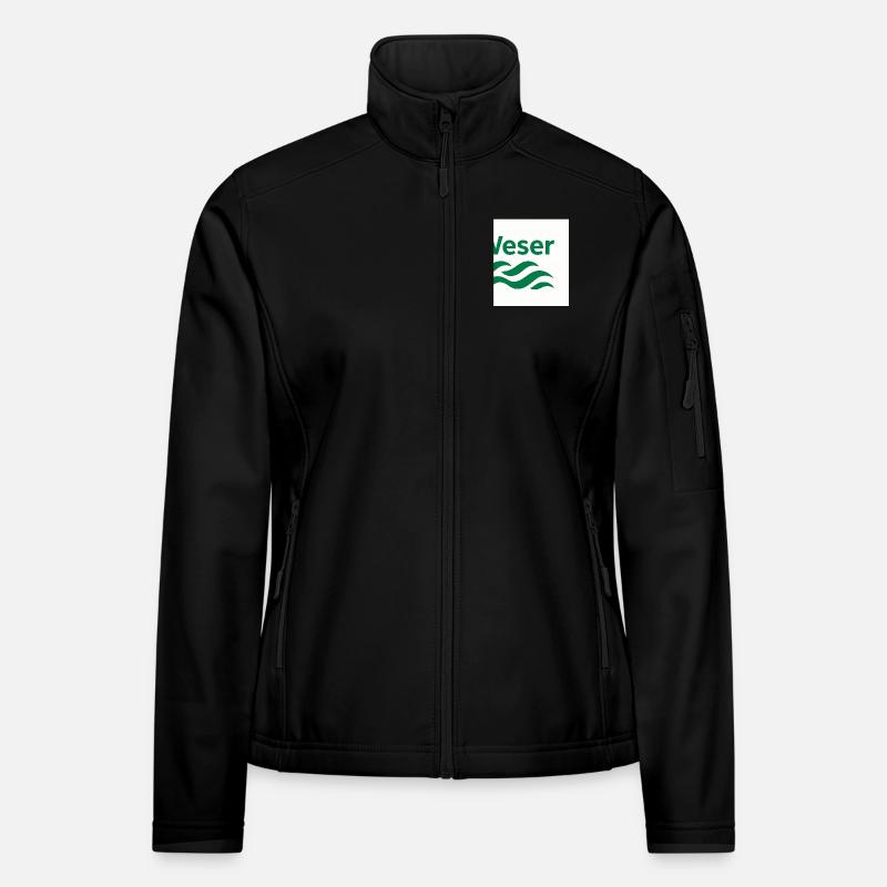 Green White Weser Women's Softshell Jacket