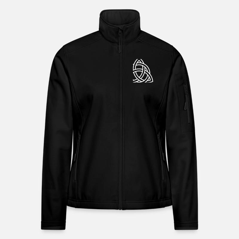 White triquette - Women's Softshell Jacket - black