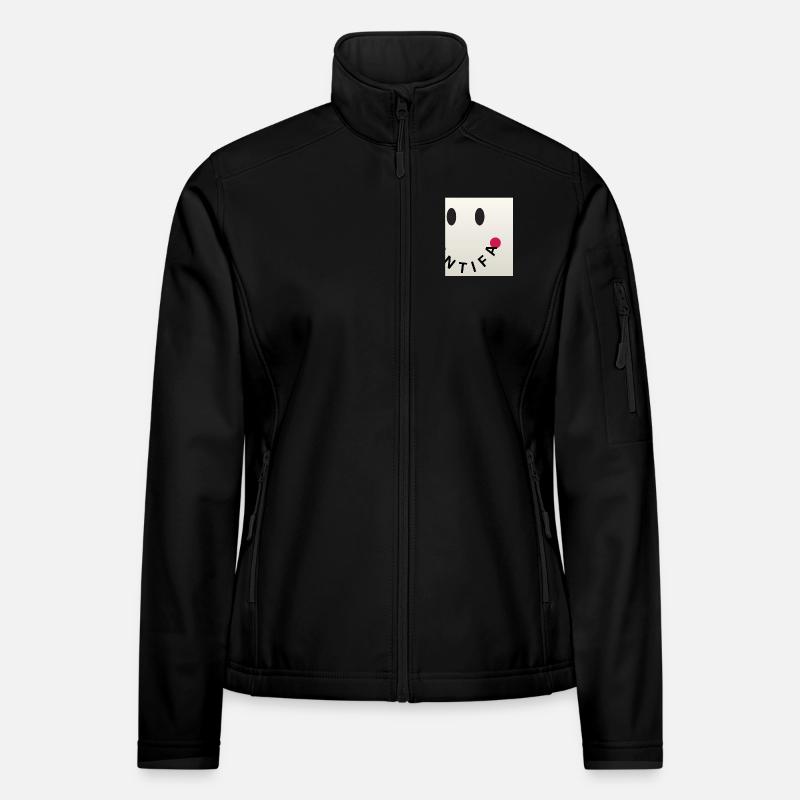 Antifa Greige Amicale | Sourire en design dégradé Veste en tissu softshell Femme