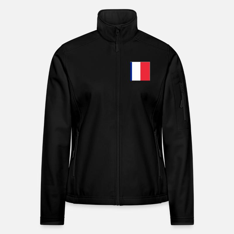 Frankreich Flagge Frauen Softshelljacke