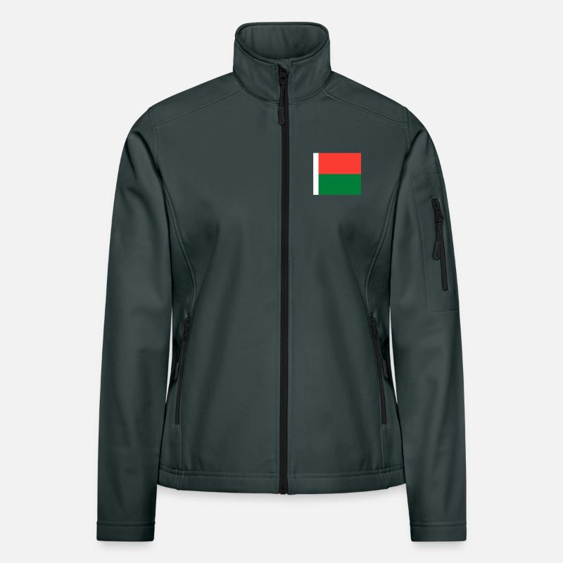 Madagaskar Flagge Frauen Softshelljacke