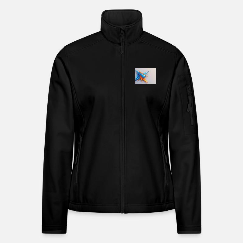 Origami Star BleuOrange Veste en tissu softshell Femme