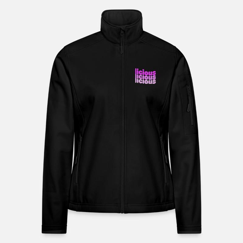 Delicious Typo Gradient Pattern Women's Softshell Jacket