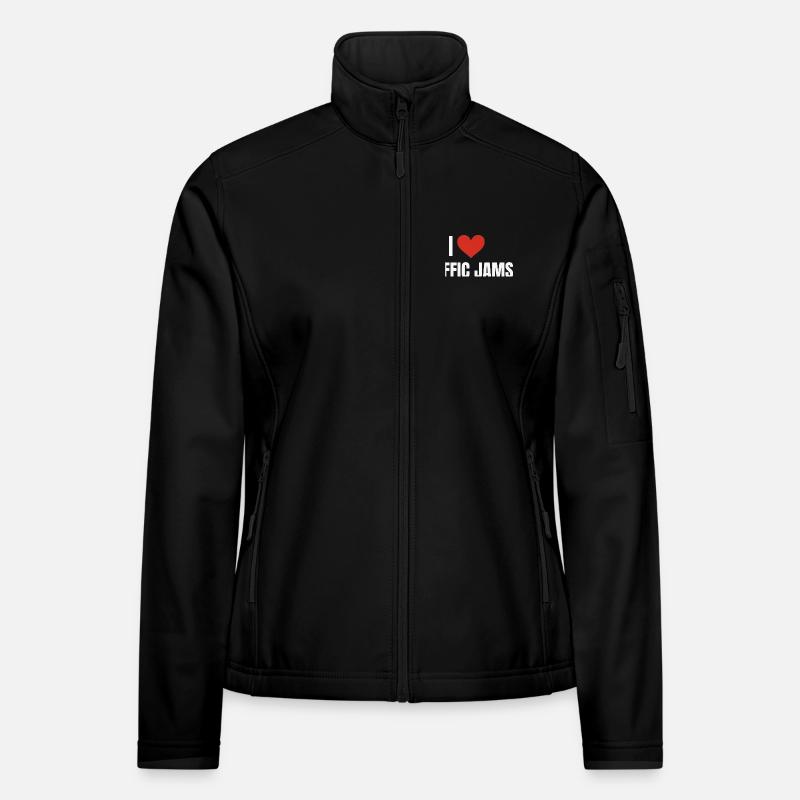I ❤️ Traffic Jams - Women's Softshell Jacket - black