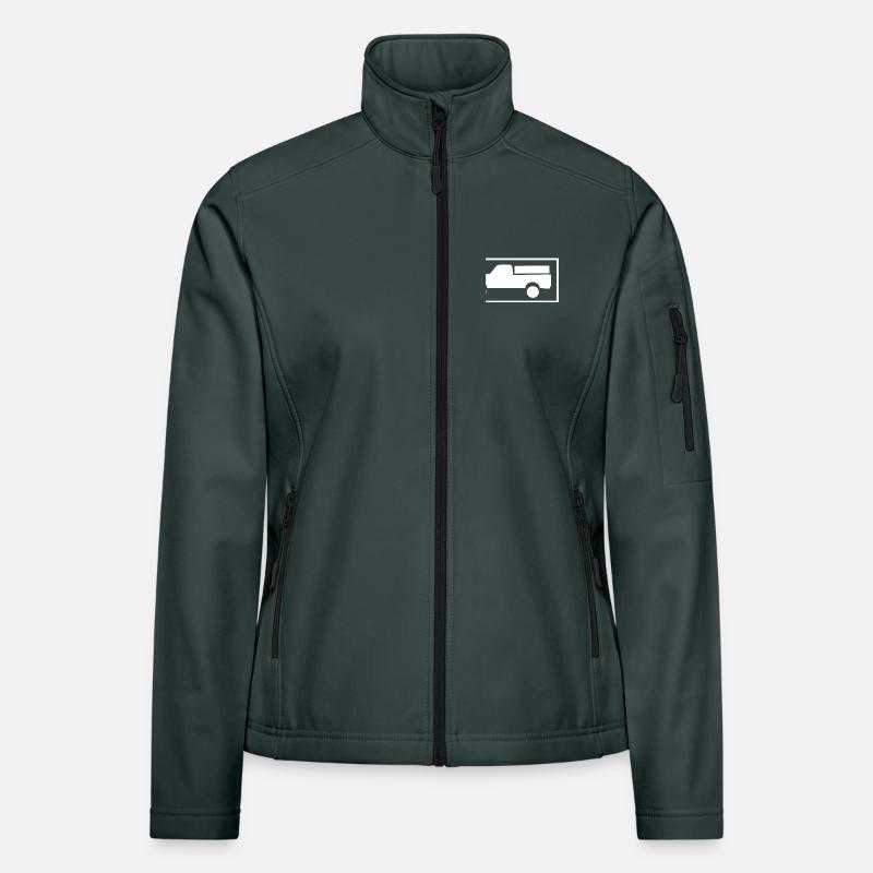 Silhouette du micro dans le cadre Veste en tissu softshell Femme