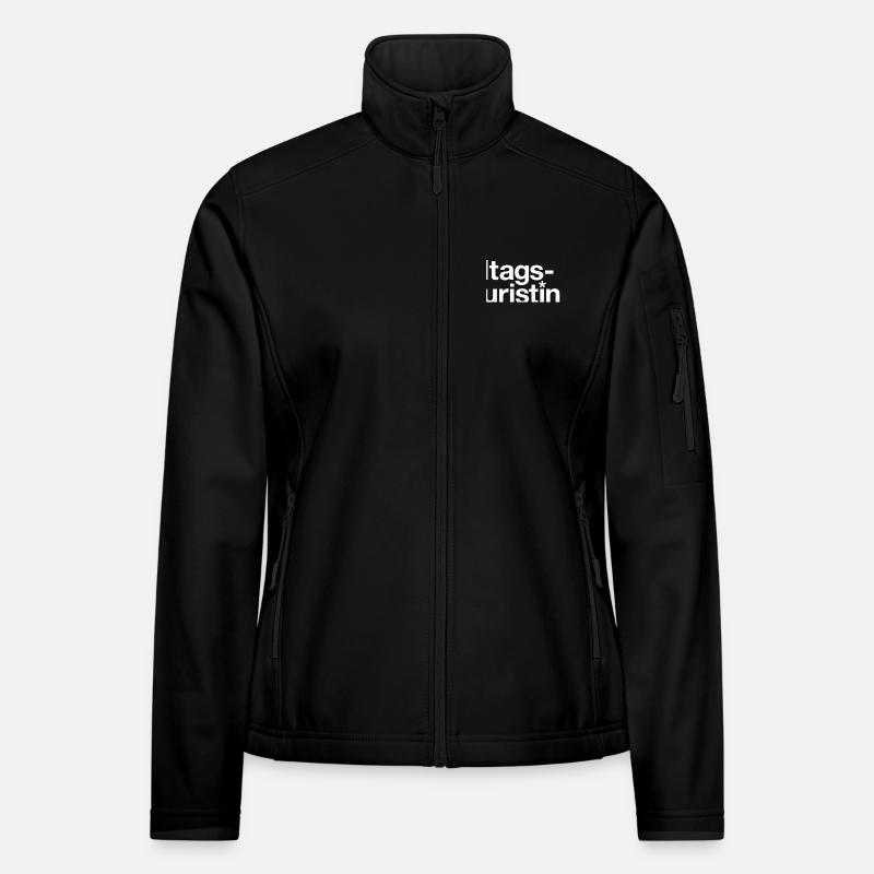 GODNEWS Everyday Tourist »Logo« (white) - Women's Softshell Jacket - black