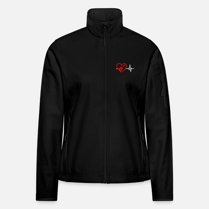 Energetic Guitar Heart Women's Softshell Jacket
