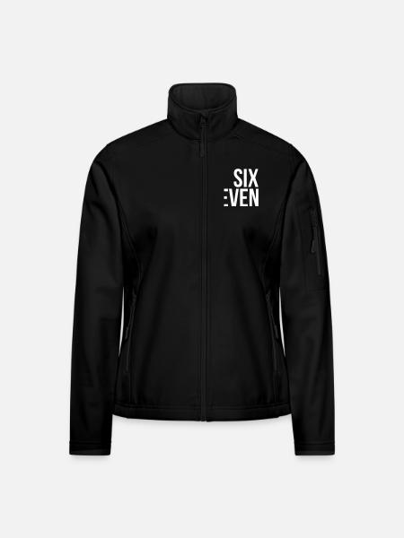 67 texte « six sept » - Veste en tissu softshell Femme - noir - Devant