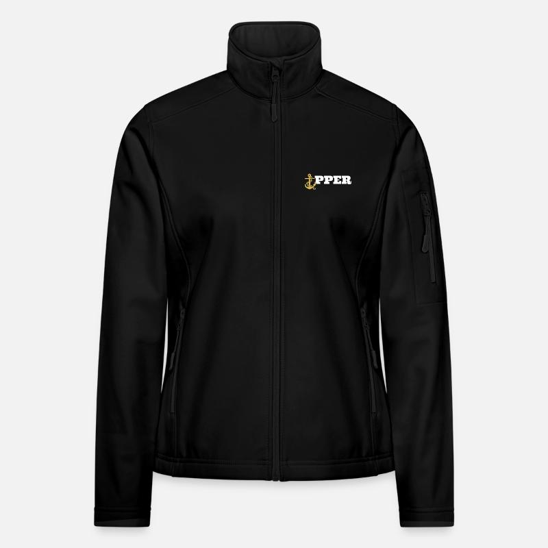 Skipper, Sailor, Seemann mit Anker Veste en tissu softshell Femme