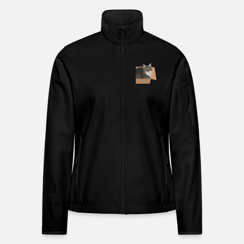 Cat in a box Women's Softshell Jacket