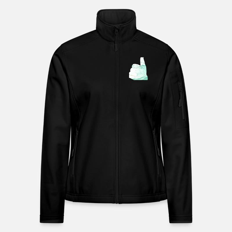 Hallo Surfer Shaka - Frauen Softshelljacke - Schwarz