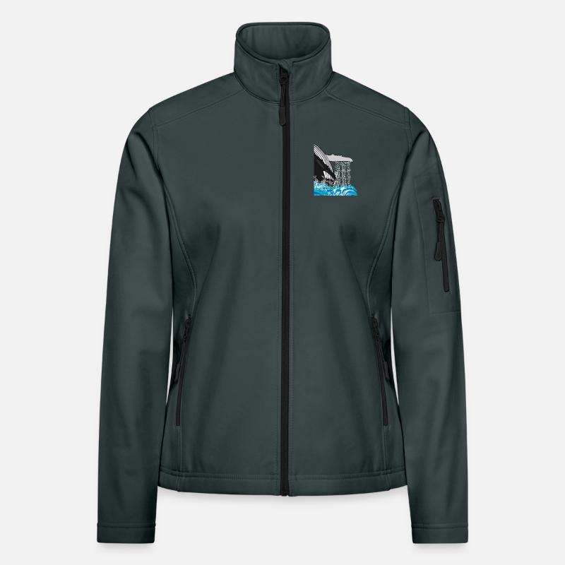 Humpback Whale Print Women's Softshell Jacket