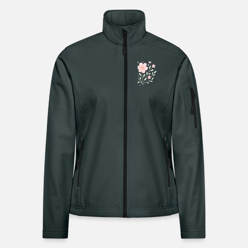 Colorè Cherry Blossoms Illustration Women's Softshell Jacket