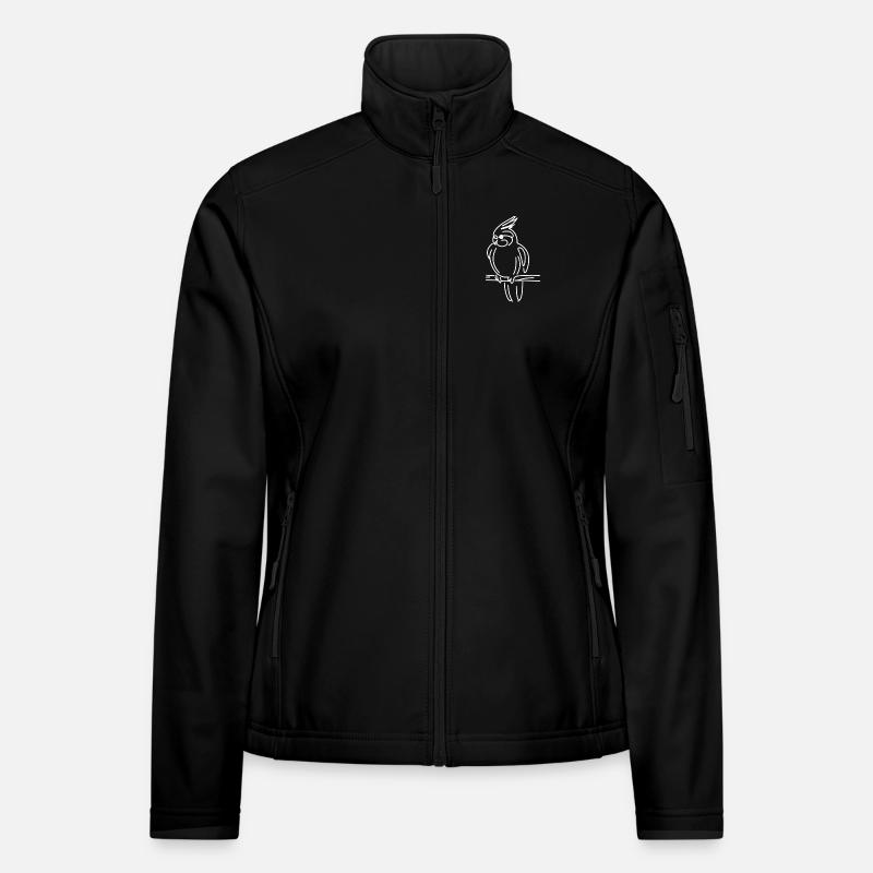 Cockatiel - Frauen Softshelljacke - Schwarz