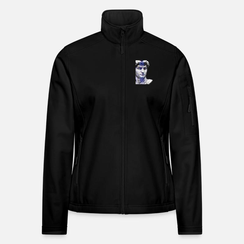 Classic neon cybernetic bust Women's Softshell Jacket