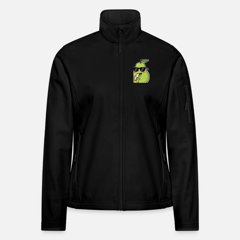 Lustige Birne Frauen Softshelljacke