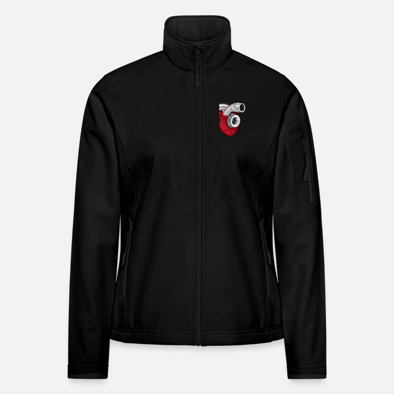 Turbo Herz – Powered by Passion - Frauen Softshelljacke - Schwarz