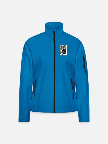 Le Renard dans la danse des fleurs - Veste en tissu softshell Femme - noir - Devant