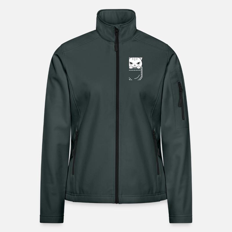 Chat Chats Veste en tissu softshell Femme