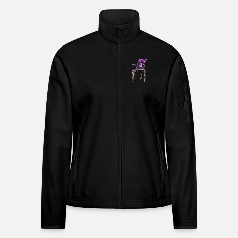 Alpaga dans un look de poche - poche poitrine Veste en tissu softshell Femme