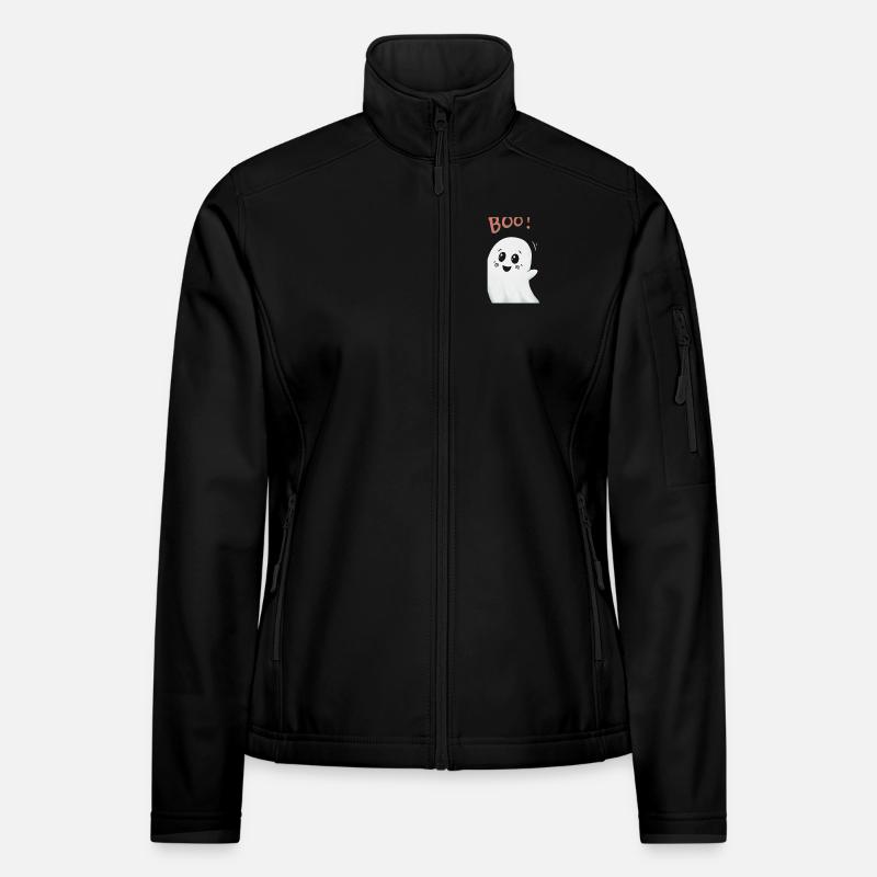 Boo Ghost : Fantôme mignon Veste en tissu softshell Femme