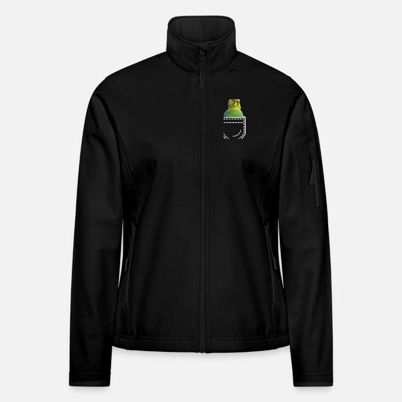 Perruche oiseau Veste en tissu softshell Femme