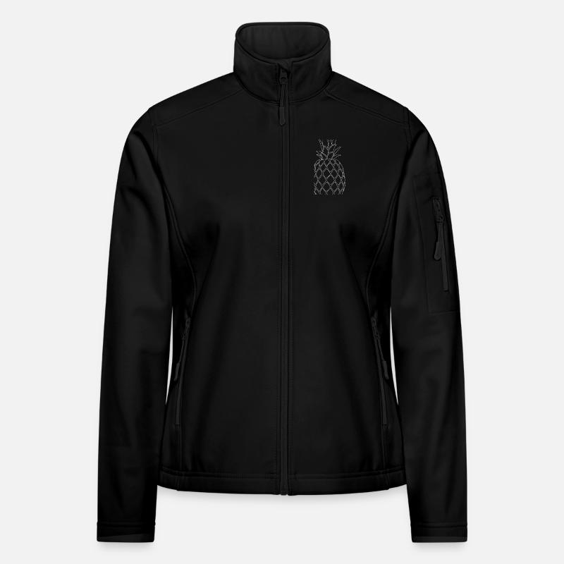 Ananas blanc - Minimal Design Veste en tissu softshell Femme