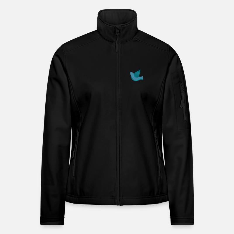 Dove embroidered - Women's Softshell Jacket - black