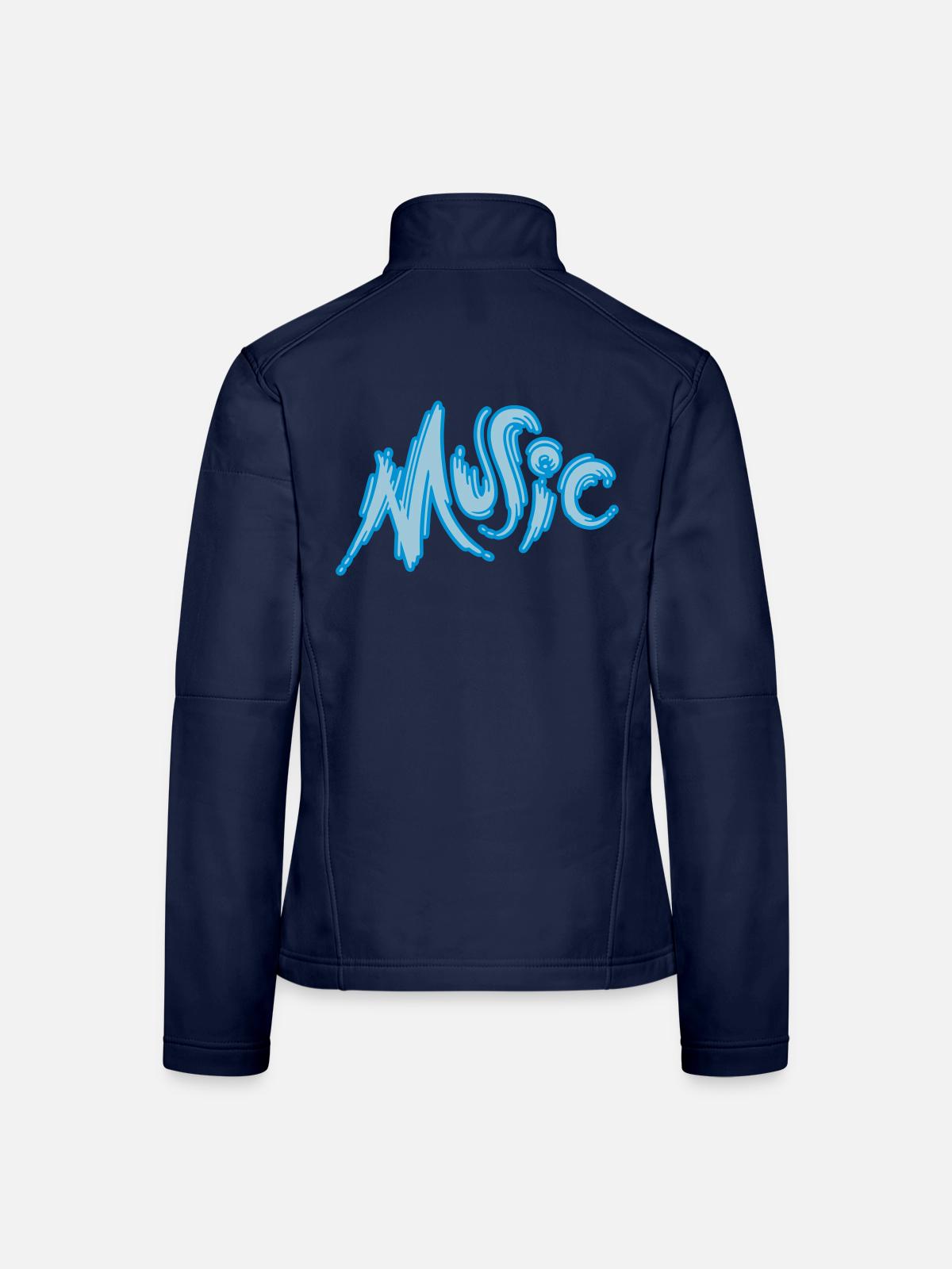 Music - Frauen Softshelljacke - Navy - Hinten