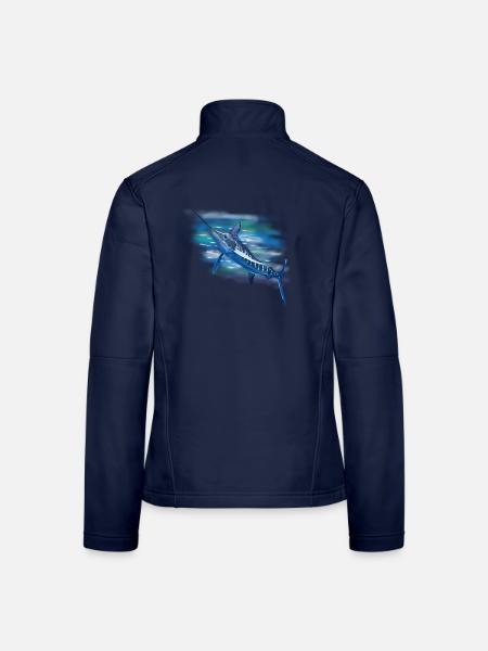 Schwertfisch - Frauen Softshelljacke - Navy - Hinten