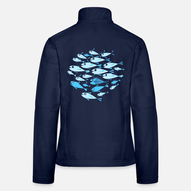 Fisch Cyan Frauen Softshelljacke