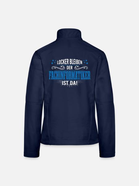 Fachinformatiker programmierer support admin - Frauen Softshelljacke - Navy - Hinten