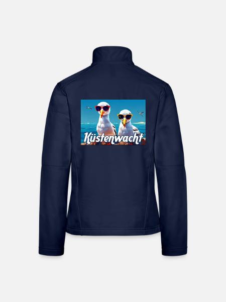 Küstenwacht Möwen - Frauen Softshelljacke - Navy - Hinten