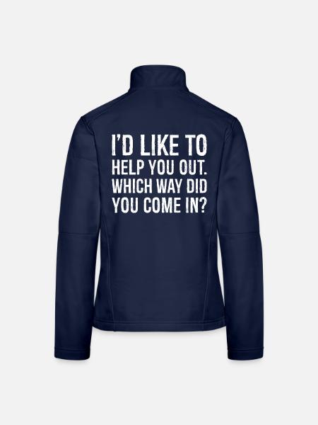 Ich würde dir gerne helfen, welchen Weg du gekommen bist - Frauen Softshelljacke - Navy - Hinten