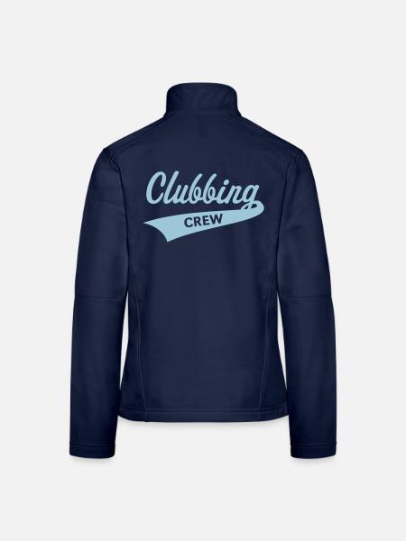 Clubbing crew (Fête / Célébrations / Danse / Bleu ciel) - Veste en tissu softshell Femme - bleu marine - Dos