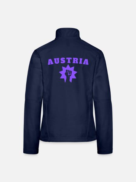 Wien - Frauen Softshelljacke - Navy - Hinten