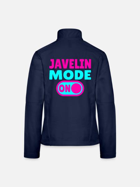 Javelin Mode ON - Speerwerfen - Frauen Softshelljacke - Navy - Hinten