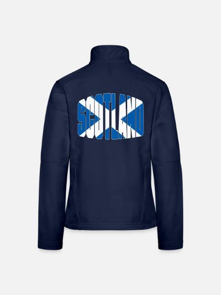 Scotland Fussball Shirt, Scottish Fan Design - Frauen Softshelljacke - Navy