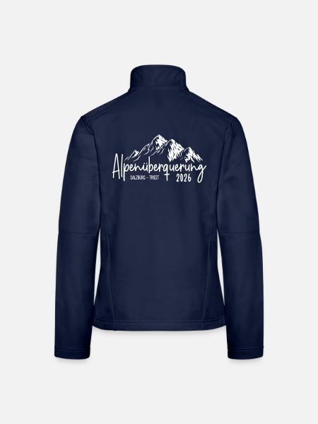 Alpenüberquerung 2026 Salzburg Triest - Frauen Softshelljacke - Navy - Hinten