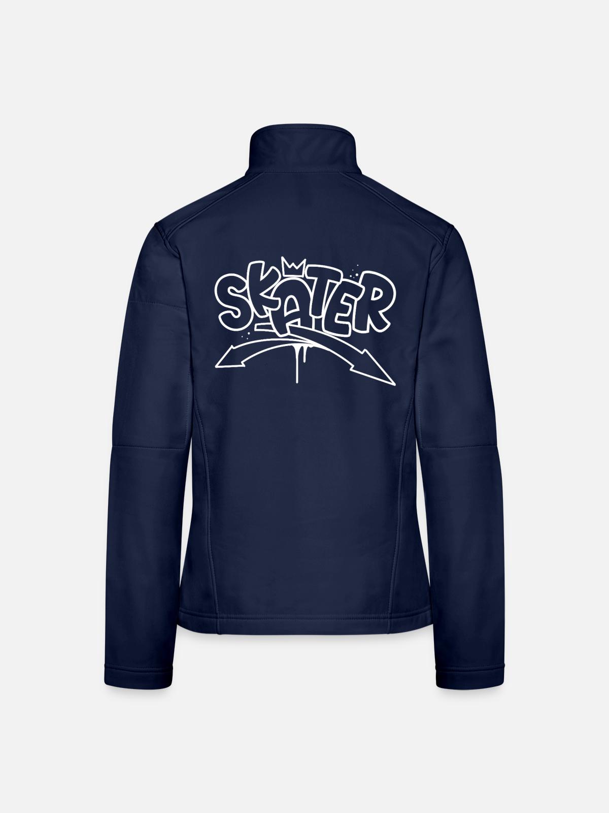 Skater - Frauen Softshelljacke - Navy - Hinten