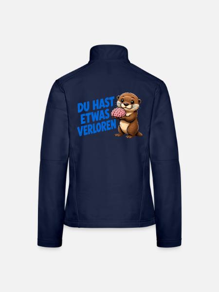 Otter mit Gehirn – Du hast etwas verloren - Frauen Softshelljacke - Navy