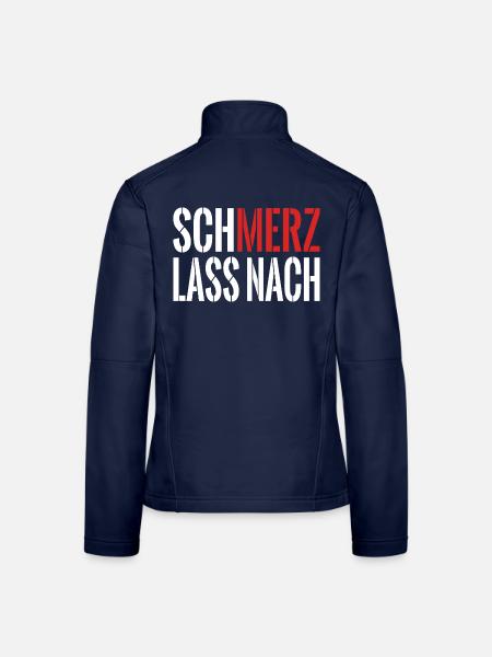 SchMerz lass nach - nein zu Merz - Frauen Softshelljacke - Navy - Hinten
