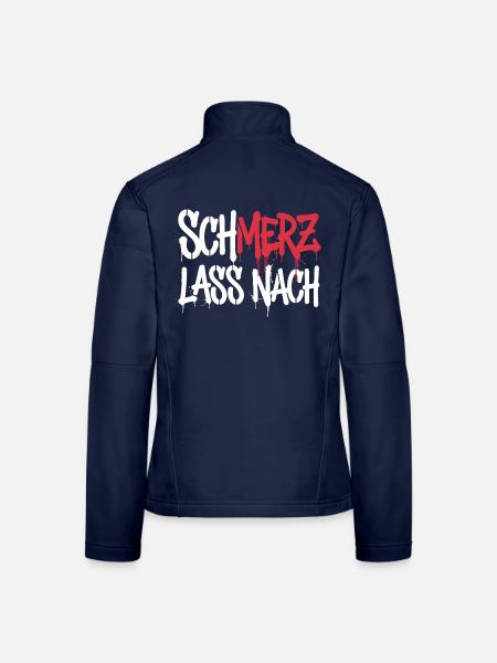 SchMerz lass nach - nein zu Merz - Frauen Softshelljacke - Navy - Hinten