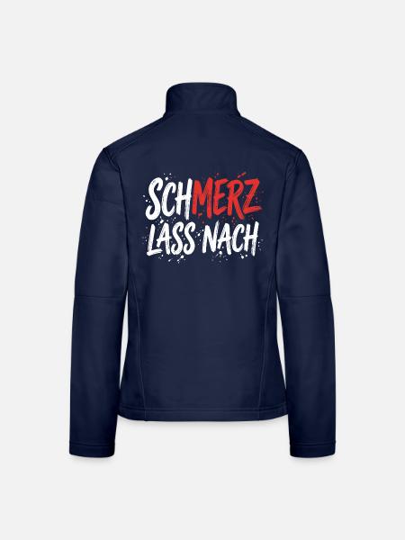 SchMerz lass nach - nein zu Merz - Frauen Softshelljacke - Navy - Hinten