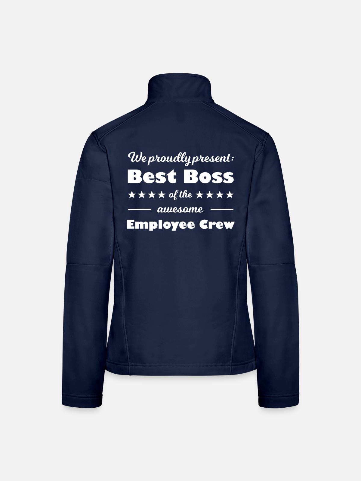 Bester Chef der tollen Belegschaft - Frauen Softshelljacke - Navy - Hinten