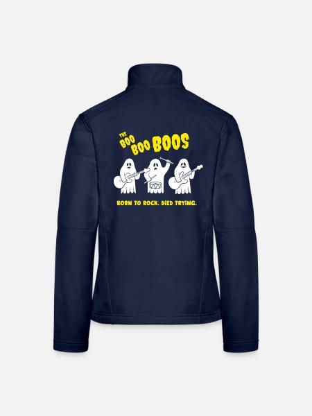 Die Boo Boo Boos Ghost Rock Band - Frauen Softshelljacke - Navy - Hinten