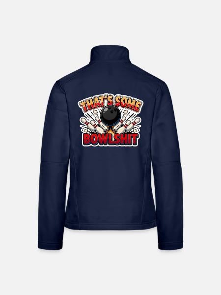 Das ist ein komisches Bowling-Wortspiel-Meme - Frauen Softshelljacke - Navy - Hinten