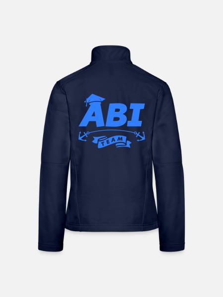 Abi Team Abschlussanker - Frauen Softshelljacke - Navy - Hinten